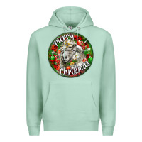 Seafoam christmas lincoln sheep Premium Hoodie - LillyAllenDesigns
