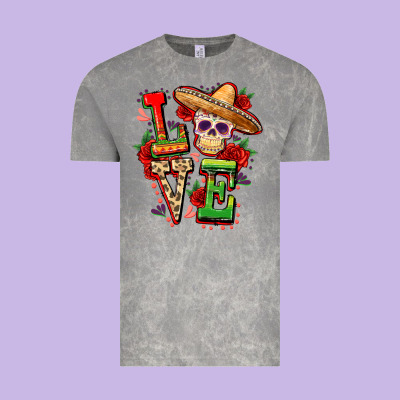 Cinco De Mayo Love Vintage Tee Designed By Fadigitalartstudio
