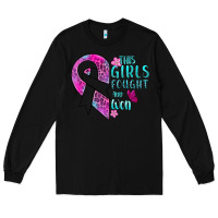 Black This Girls Fought and Won Cancer Long Sleeve Tee - BundleAndBundleShop