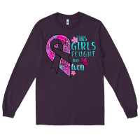 Plum This Girls Fought and Won Cancer Long Sleeve Tee - BundleAndBundleShop