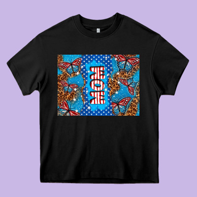 American Mom Heavy Core Tee Designed By Tumblerdesignbyshophia