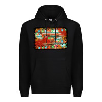 Black christmas serape sunflower background Premium Hoodie - Jasminsmagicworld