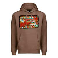 Chestnut christmas serape sunflower background Premium Hoodie - Jasminsmagicworld