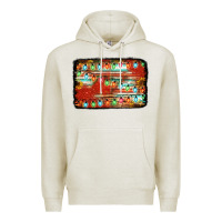 Oatmeal Heather christmas serape sunflower background Premium Hoodie - Jasminsmagicworld