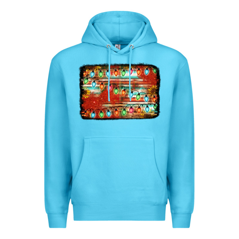 Christmas Serape Sunflower Background Premium Hoodie by Jasminsmagicworld | Teevron