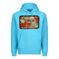 Ocean Blue christmas serape sunflower background Premium Hoodie - Jasminsmagicworld