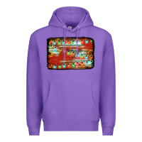Purple christmas serape sunflower background Premium Hoodie - Jasminsmagicworld