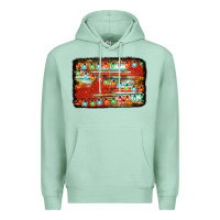 Seafoam christmas serape sunflower background Premium Hoodie - Jasminsmagicworld