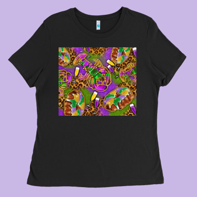 Mardi Gras With Crabs Tumbler Ladies Tee Designed By Howdyjamesfarm