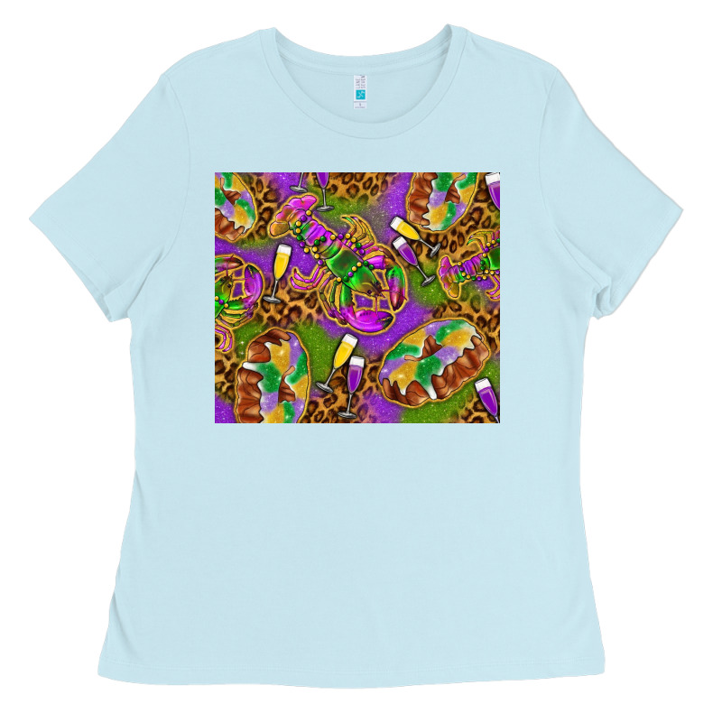 Mardi Gras With Crabs Tumbler Ladies Tee by HowdyJamesFarm | Teevron