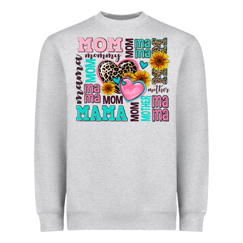 Mom Mama Mommy With Hearts Heavyweight Sweatshirt by AdoDesignShop | Teevron