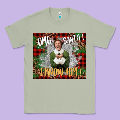 Omg Santa I Know Him Elf Classic Tee Designed By Cowgirlartshop