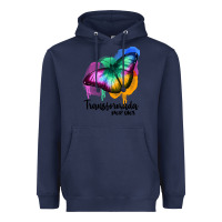 Navy transformada por dios Heavyweight Hoodie - JahusDesignShop