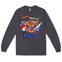 Smoke Red White And Moo Cow Long Sleeve Tee - RanaPortraitStore