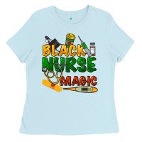 Baby Blue Black Nurse magic Ladies Tee - HowdyJamesFarm