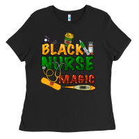 Black Black Nurse magic Ladies Tee - HowdyJamesFarm