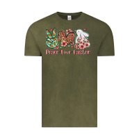 Vintage Olive Easter Day Peace love Easter Vintage Tee - OliviaCreatesArt