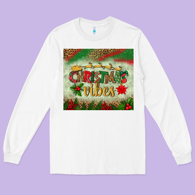Christmas Vibes Tumbler Long Sleeve Tee Designed By Bundleandbundleshop