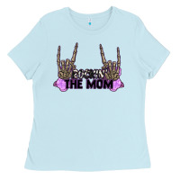 Baby Blue Rockin' the Mom Ladies Tee - CowGirlArtShop