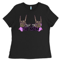 Black Rockin' the Mom Ladies Tee - CowGirlArtShop
