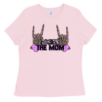 Bubblegum Pink Rockin' the Mom Ladies Tee - CowGirlArtShop