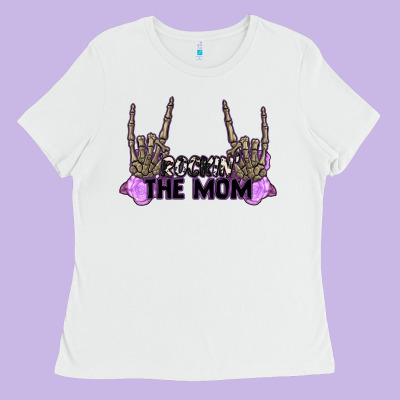 Rockin' The Mom Ladies Tee Designed By Cowgirlartshop