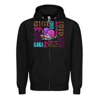 Black gigi gigi with knitting Zipper Hoodie - AdoDesignShop