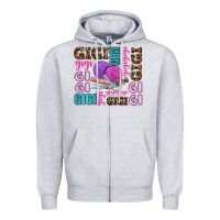 Heather Grey gigi gigi with knitting Zipper Hoodie - AdoDesignShop