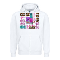 White gigi gigi with knitting Zipper Hoodie - AdoDesignShop