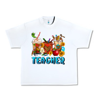 White Teacher Coffee Cups Urban Heavy Tee - FaDigitalArtStudio