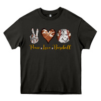 Asphalt peace love baseball Heavy Core Tee - RanaPortraitStore