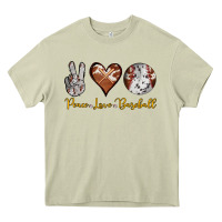 Mossy peace love baseball Heavy Core Tee - RanaPortraitStore