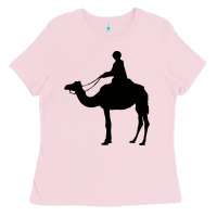 Bubblegum Pink camel rider Ladies Tee - artisFamous