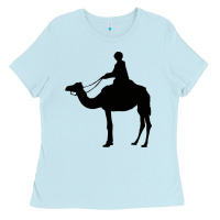 Baby Blue camel rider Ladies Tee - artisFamous