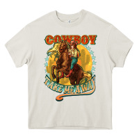 Cream Busy doing Cowgirl shit Heavy Core Tee - HowdyJamesFarm