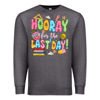 Charcoal Heather hooray for the last day white Premium Sweatshirt - JahusDesignShop