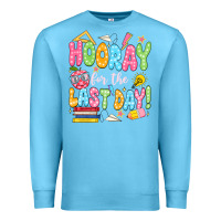 Ocean Blue hooray for the last day white Premium Sweatshirt - JahusDesignShop