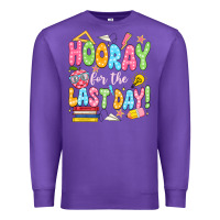 Purple hooray for the last day white Premium Sweatshirt - JahusDesignShop