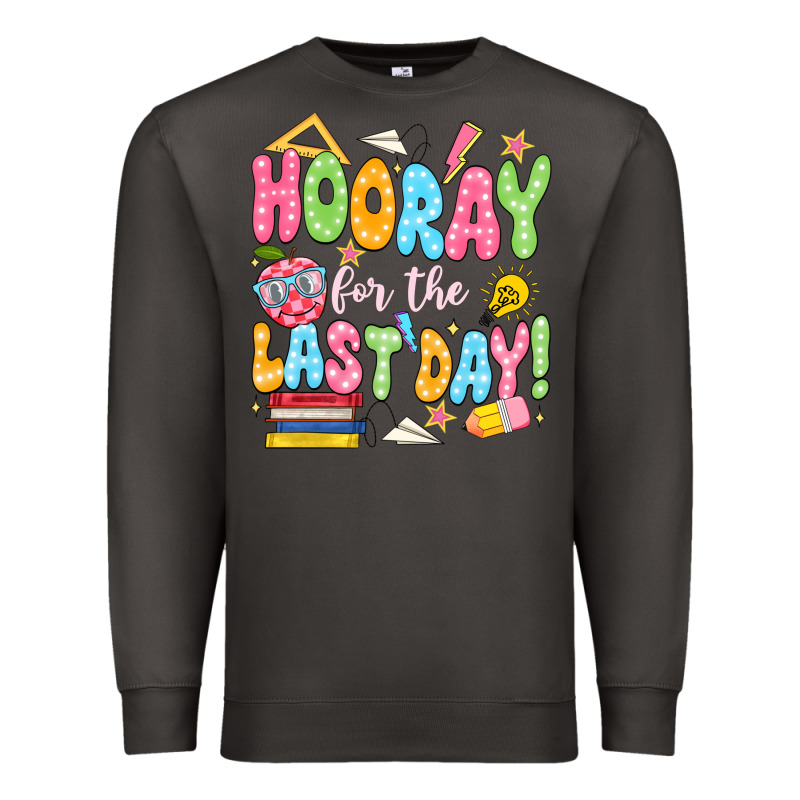 Hooray For The Last Day White Premium Sweatshirt by JahusDesignShop | Teevron
