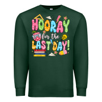 Sports Green hooray for the last day white Premium Sweatshirt - JahusDesignShop