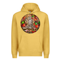 Antique Gold Christmas Merino Wool Sheep Premium Hoodie - LillyAllenDesigns