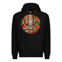 Black Christmas Merino Wool Sheep Premium Hoodie - LillyAllenDesigns