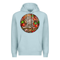 Blue Mist Christmas Merino Wool Sheep Premium Hoodie - LillyAllenDesigns