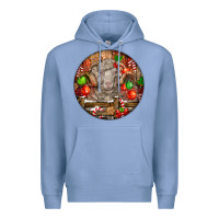 Colony Blue Christmas Merino Wool Sheep Premium Hoodie - LillyAllenDesigns