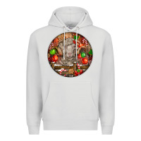 Dove Grey Christmas Merino Wool Sheep Premium Hoodie - LillyAllenDesigns