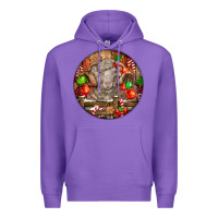 Purple Christmas Merino Wool Sheep Premium Hoodie - LillyAllenDesigns
