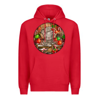 Red Christmas Merino Wool Sheep Premium Hoodie - LillyAllenDesigns