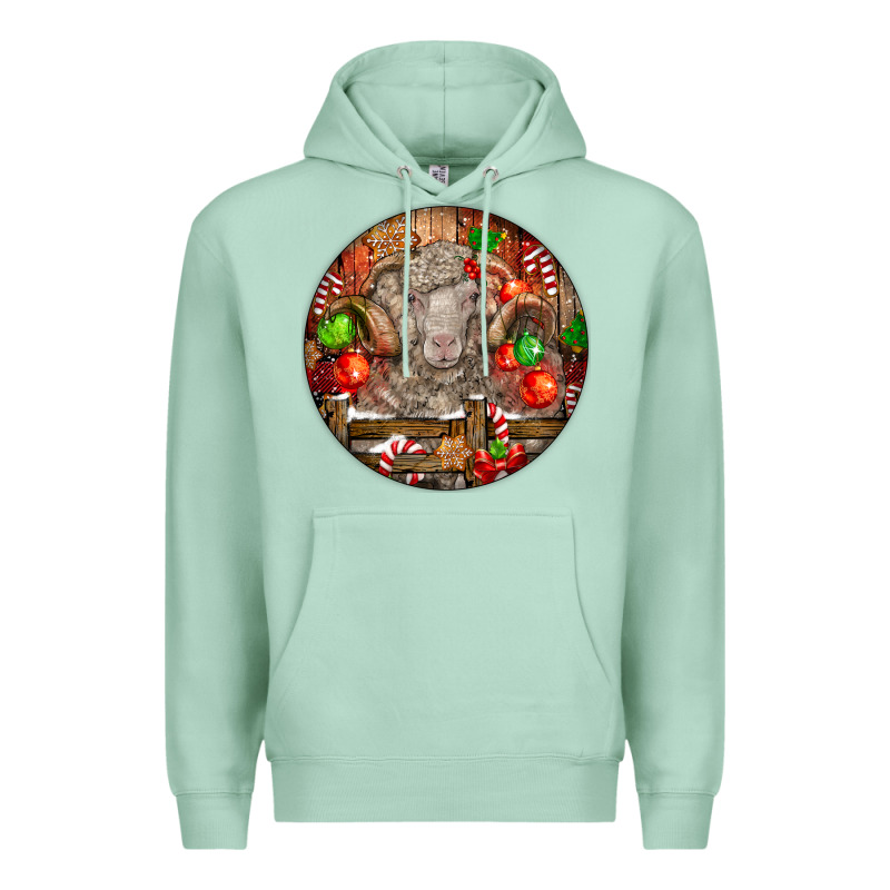 Christmas Merino Wool Sheep Premium Hoodie by LillyAllenDesigns | Teevron
