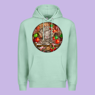 Christmas Merino Wool Sheep Premium Hoodie Designed By Lillyallendesigns