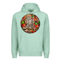 Seafoam Christmas Merino Wool Sheep Premium Hoodie - LillyAllenDesigns